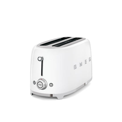 Smeg TSF02SSEU Toaster 4 Scheiben, 2 Schlitze 36mm, 6 Bräunungsstufen, 1500W, Chrom