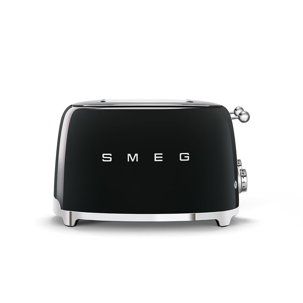 Smeg TSF03CREU Toaster 4 Scheiben, 6 Bräunungsstufen, Auftau- & Bagel-Funktion, 2000W, Creme