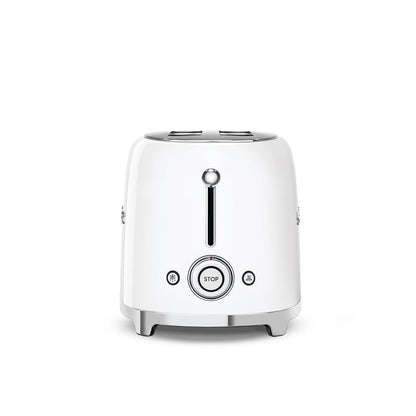 Smeg TSF02SSEU Toaster 4 Scheiben, 2 Schlitze 36mm, 6 Bräunungsstufen, 1500W, Chrom