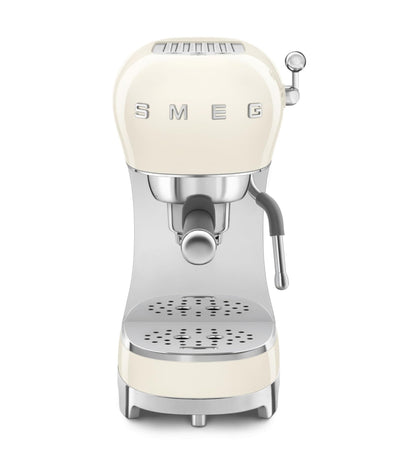 Smeg Espressomaschine ECF02PKEU, Cappuccino-Dampffunktion, Thermoblock, 15 bar, 1L Tank, 3 Siebträger