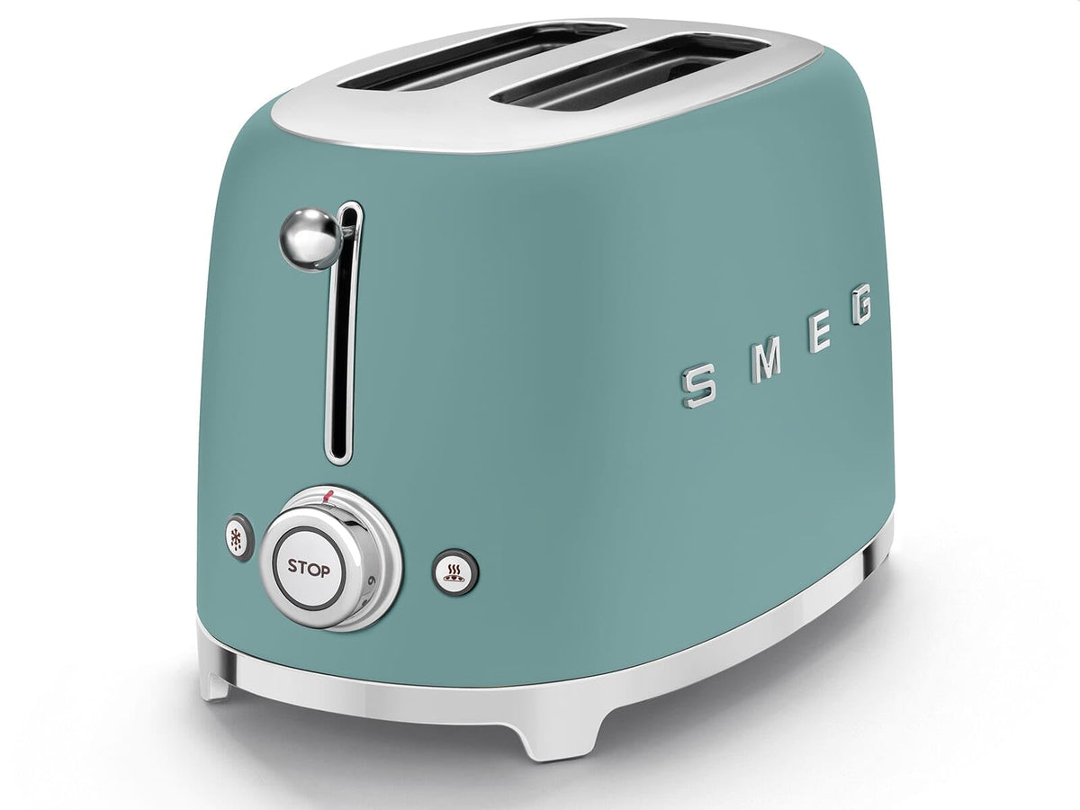 Smeg TSF01MLMEU Toaster 2 Scheiben, 6 Bräunungsstufen, Auftau-/Bagel-Funktion, 950W
