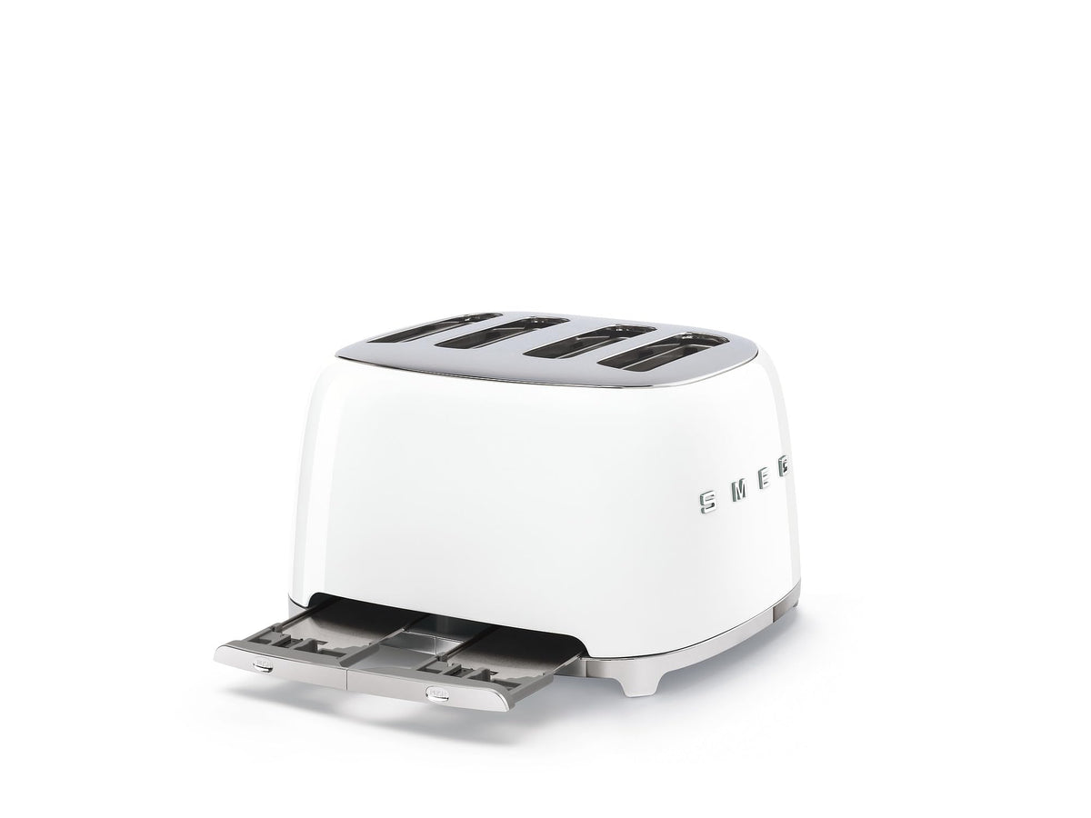 Smeg TSF03CREU Toaster 4 Scheiben, 6 Bräunungsstufen, Auftau- & Bagel-Funktion, 2000W, Creme