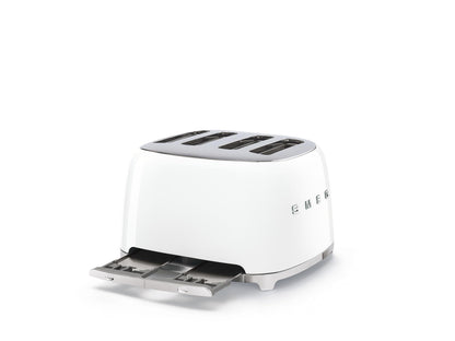 Smeg TSF03CREU Toaster 4 Scheiben, 6 Bräunungsstufen, Auftau- & Bagel-Funktion, 2000W, Creme