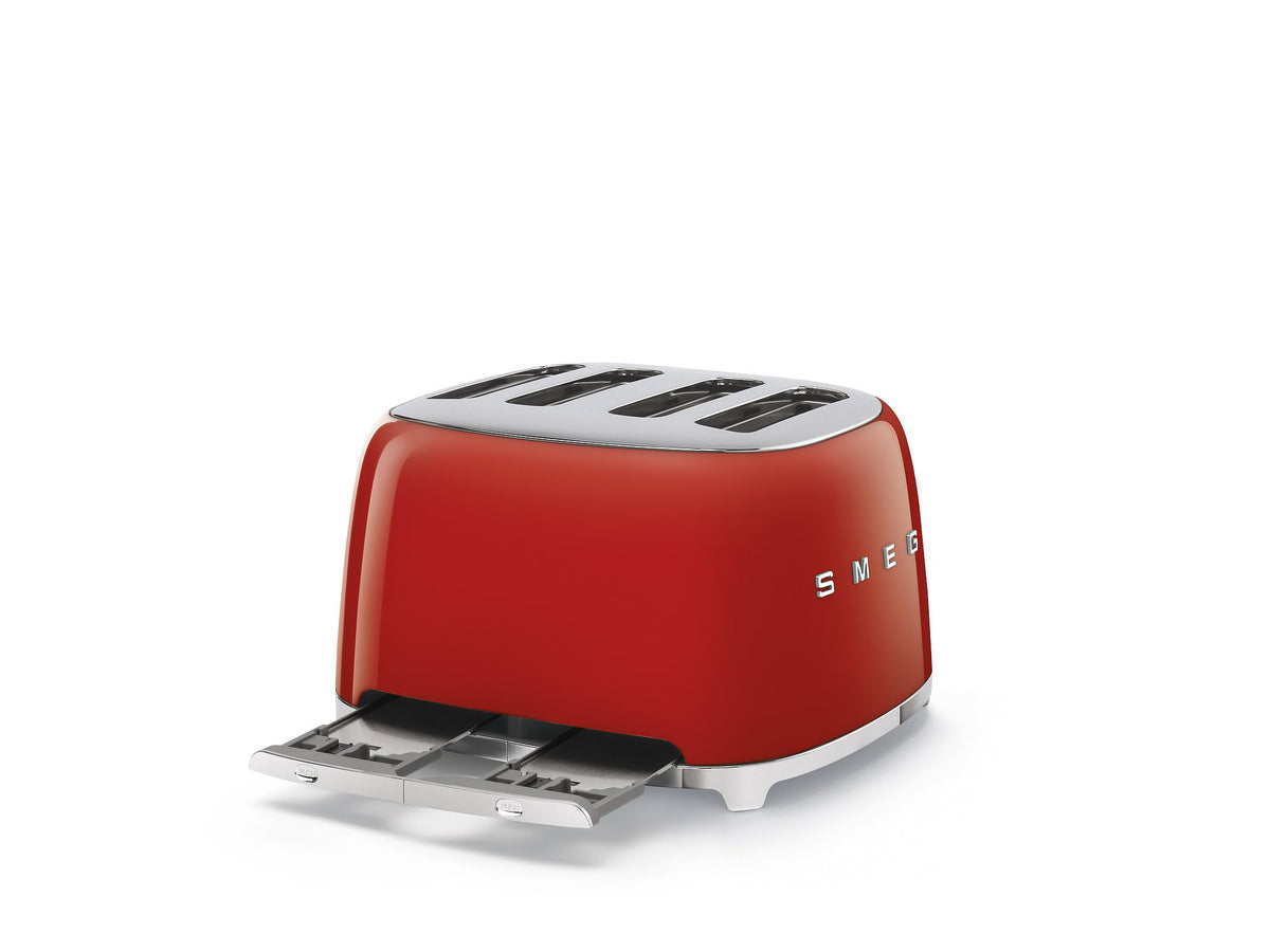 Smeg TSF03CREU Toaster 4 Scheiben, 6 Bräunungsstufen, Auftau- & Bagel-Funktion, 2000W, Creme