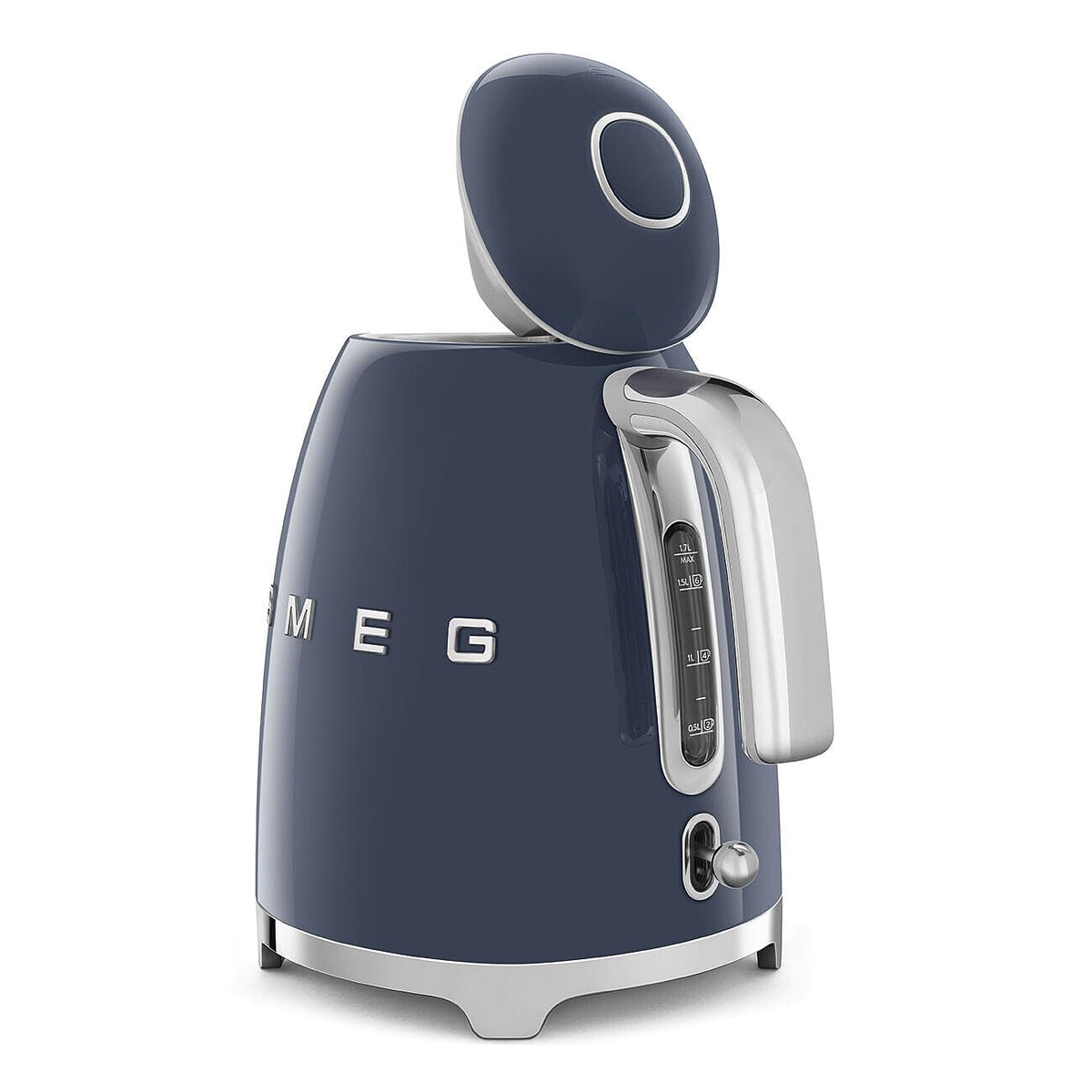 Smeg Wasserkocher 1,7L mit variabler Temperaturwahl 50-100°C, Edelstahl, Soft-Opening, Anti-Kalk-Filter