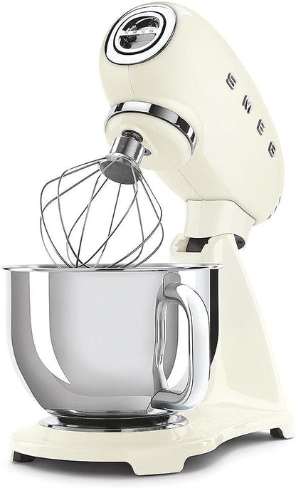 Smeg SMF03CREU Küchenmaschine 800W, Planetenrührwerk, 10 Geschwindigkeitsstufen, 4,8L Edelstahlschüssel