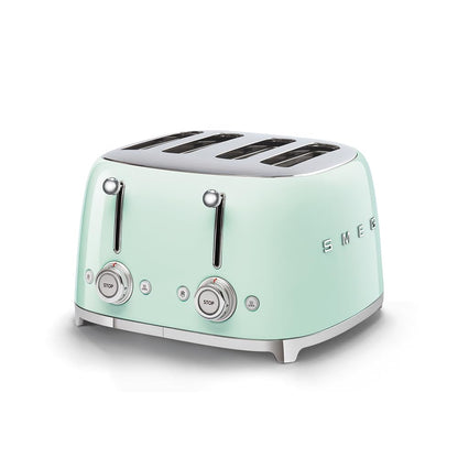 Smeg TSF03CREU Toaster 4 Scheiben, 6 Bräunungsstufen, Auftau- & Bagel-Funktion, 2000W, Creme