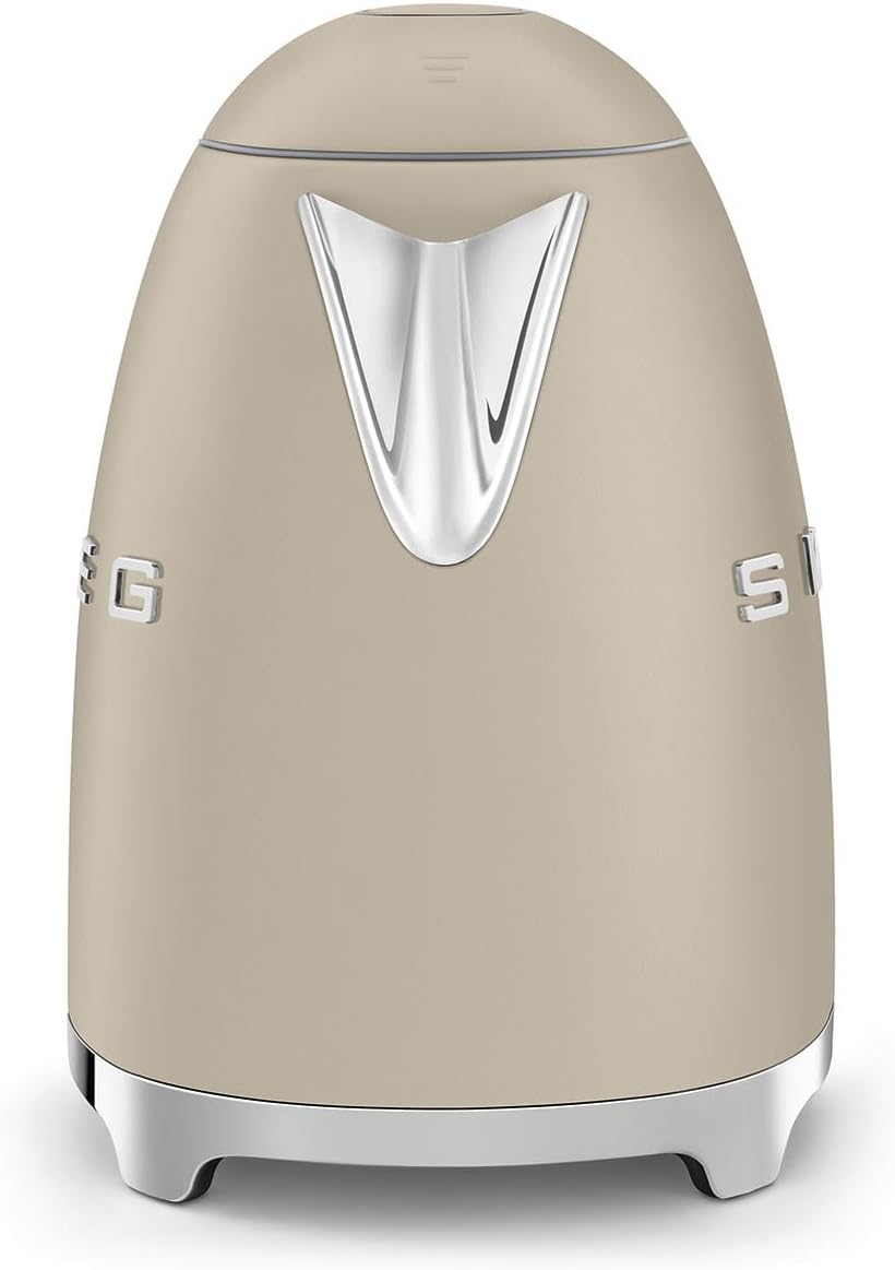 Smeg Wasserkocher 1,7L mit variabler Temperaturwahl 50-100°C, Edelstahl, Soft-Opening, Anti-Kalk-Filter