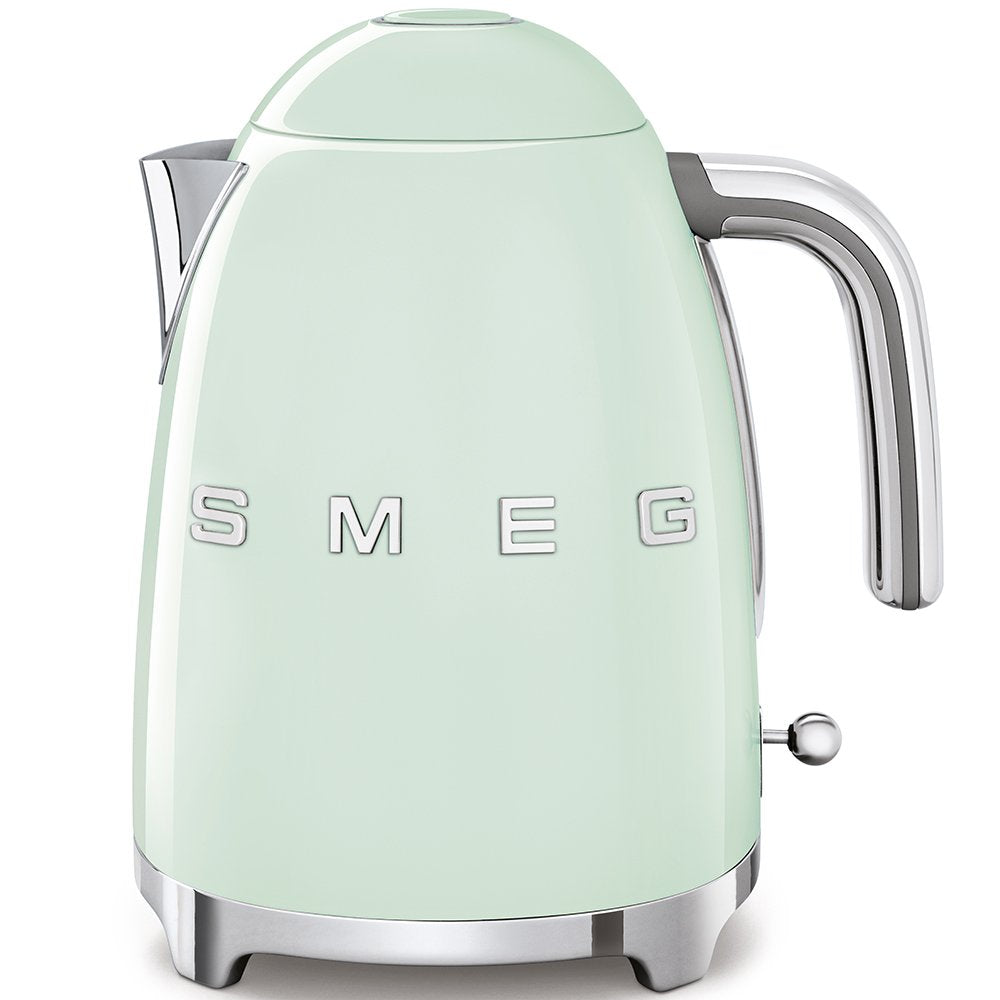 Smeg Wasserkocher 1,7L mit variabler Temperaturwahl 50-100°C, Edelstahl, Soft-Opening, Anti-Kalk-Filter