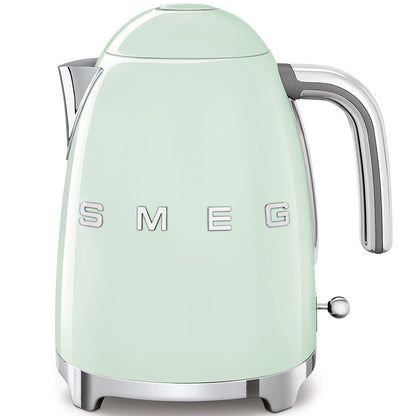 Smeg Wasserkocher 1,7L mit variabler Temperaturwahl 50-100°C, Edelstahl, Soft-Opening, Anti-Kalk-Filter