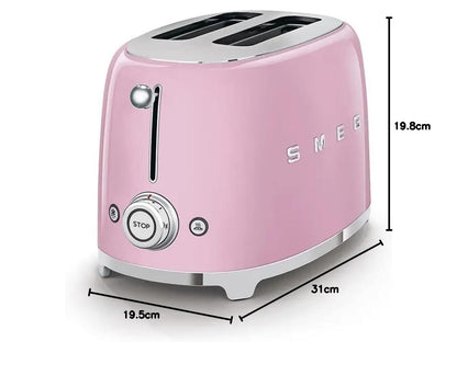 Smeg TSF01MLMEU Toaster 2 Scheiben, 6 Bräunungsstufen, Auftau-/Bagel-Funktion, 950W
