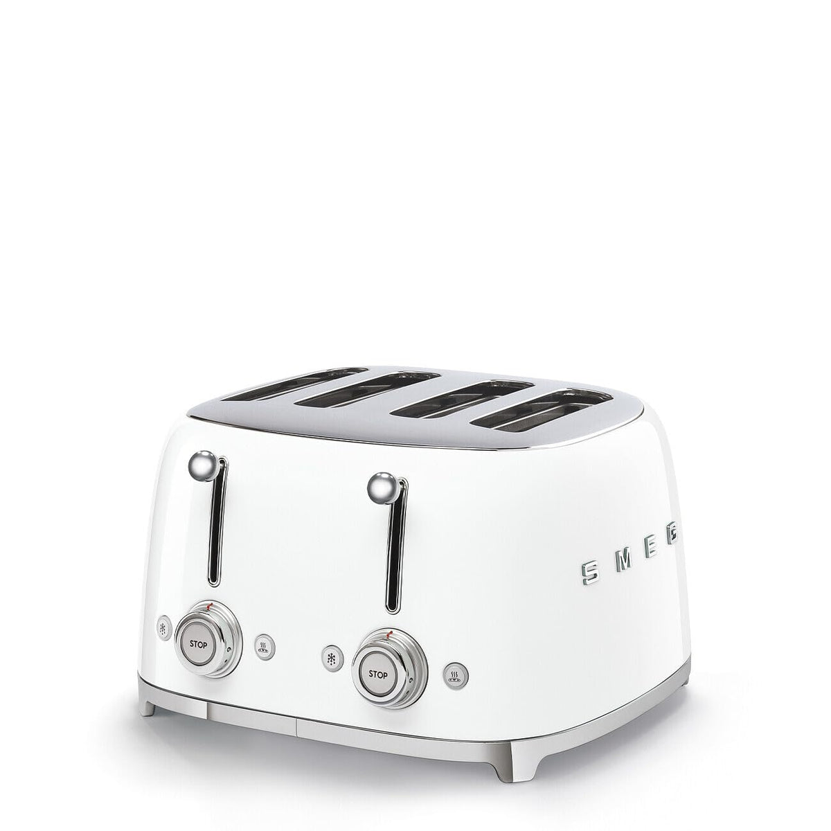 Smeg TSF03CREU Toaster 4 Scheiben, 6 Bräunungsstufen, Auftau- & Bagel-Funktion, 2000W, Creme