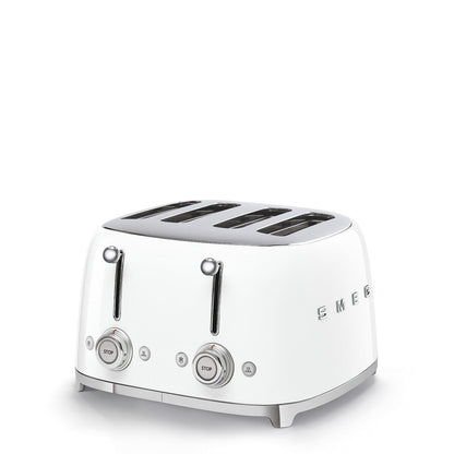 Smeg TSF03CREU Toaster 4 Scheiben, 6 Bräunungsstufen, Auftau- & Bagel-Funktion, 2000W, Creme