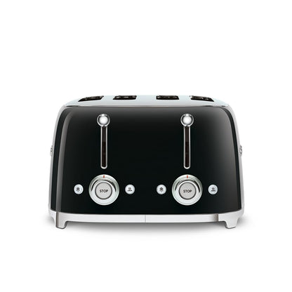 Smeg TSF03CREU Toaster 4 Scheiben, 6 Bräunungsstufen, Auftau- & Bagel-Funktion, 2000W, Creme