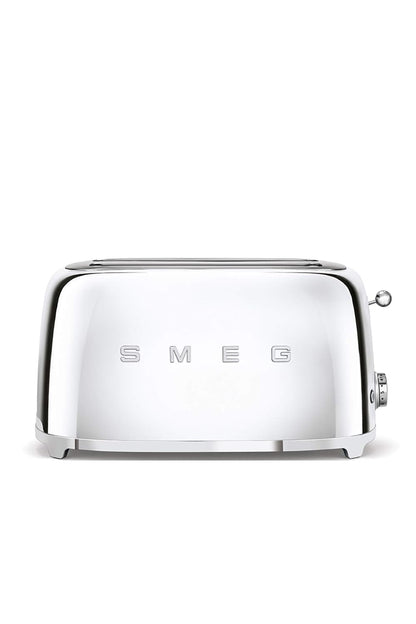 Smeg TSF02SSEU Toaster 4 Scheiben, 2 Schlitze 36mm, 6 Bräunungsstufen, 1500W, Chrom