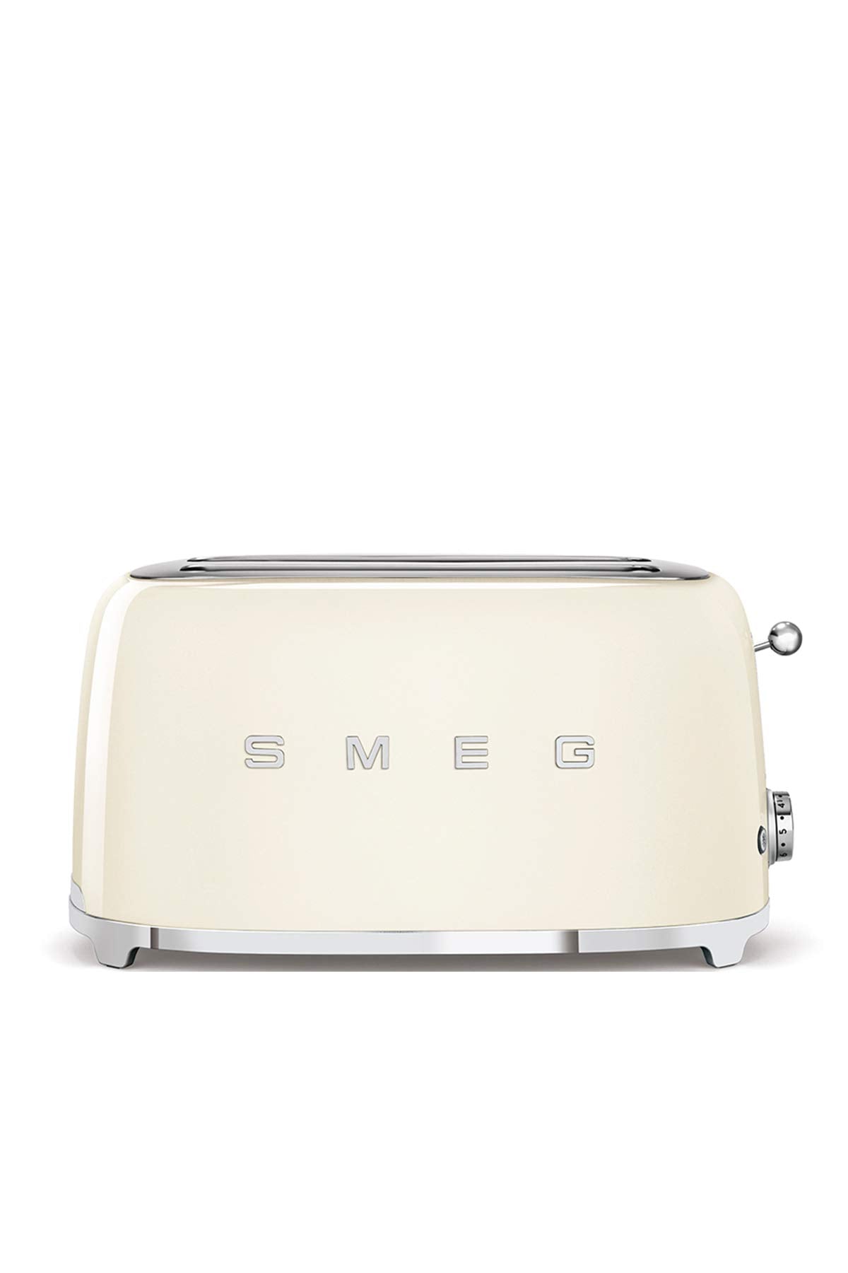Smeg TSF02SSEU Toaster 4 Scheiben, 2 Schlitze 36mm, 6 Bräunungsstufen, 1500W, Chrom