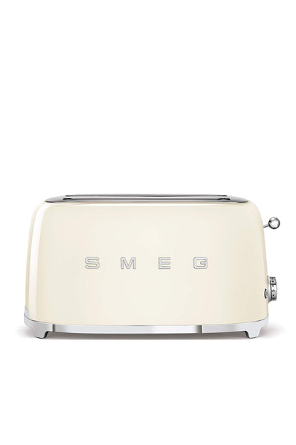 Smeg TSF02SSEU Toaster 4 Scheiben, 2 Schlitze 36mm, 6 Bräunungsstufen, 1500W, Chrom