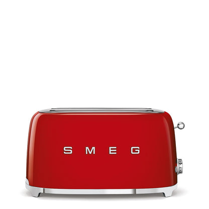Smeg TSF02SSEU Toaster 4 Scheiben, 2 Schlitze 36mm, 6 Bräunungsstufen, 1500W, Chrom