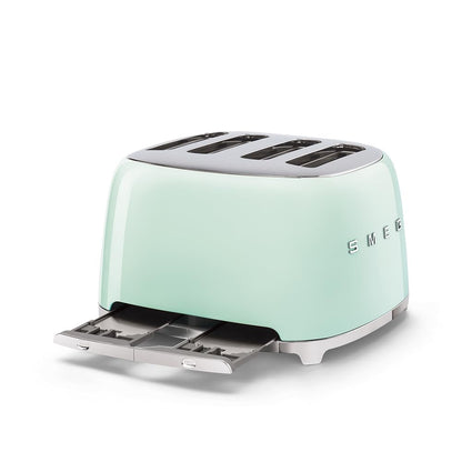 Smeg TSF03CREU Toaster 4 Scheiben, 6 Bräunungsstufen, Auftau- & Bagel-Funktion, 2000W, Creme