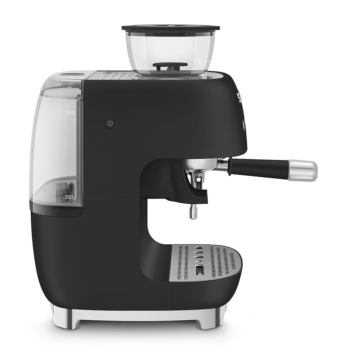 Smeg Espressomaschine EGF03WHEU mit Kaffeemühle, Thermoblock, 4 Temperaturstufen, Dampfdüse, 1L Tank