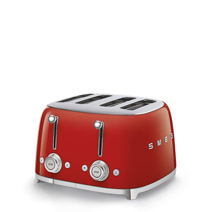 Smeg TSF03CREU Toaster 4 Scheiben, 6 Bräunungsstufen, Auftau- & Bagel-Funktion, 2000W, Creme