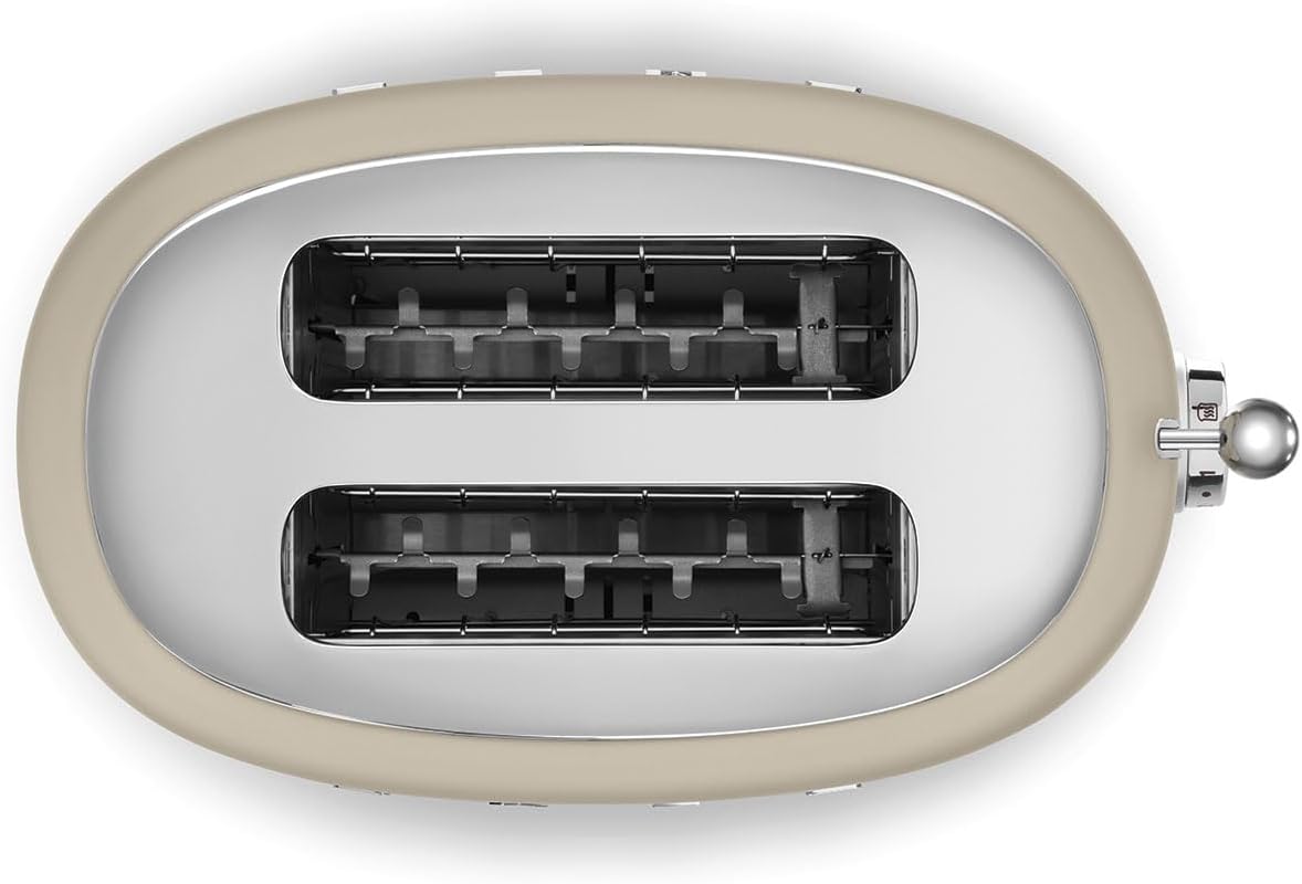 Smeg TSF01MLMEU Toaster 2 Scheiben, 6 Bräunungsstufen, Auftau-/Bagel-Funktion, 950W