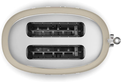 Smeg TSF01MLMEU Toaster 2 Scheiben, 6 Bräunungsstufen, Auftau-/Bagel-Funktion, 950W