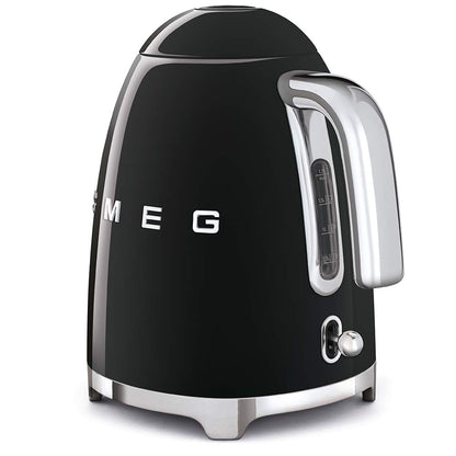 Smeg Wasserkocher 1,7L mit variabler Temperaturwahl 50-100°C, Edelstahl, Soft-Opening, Anti-Kalk-Filter