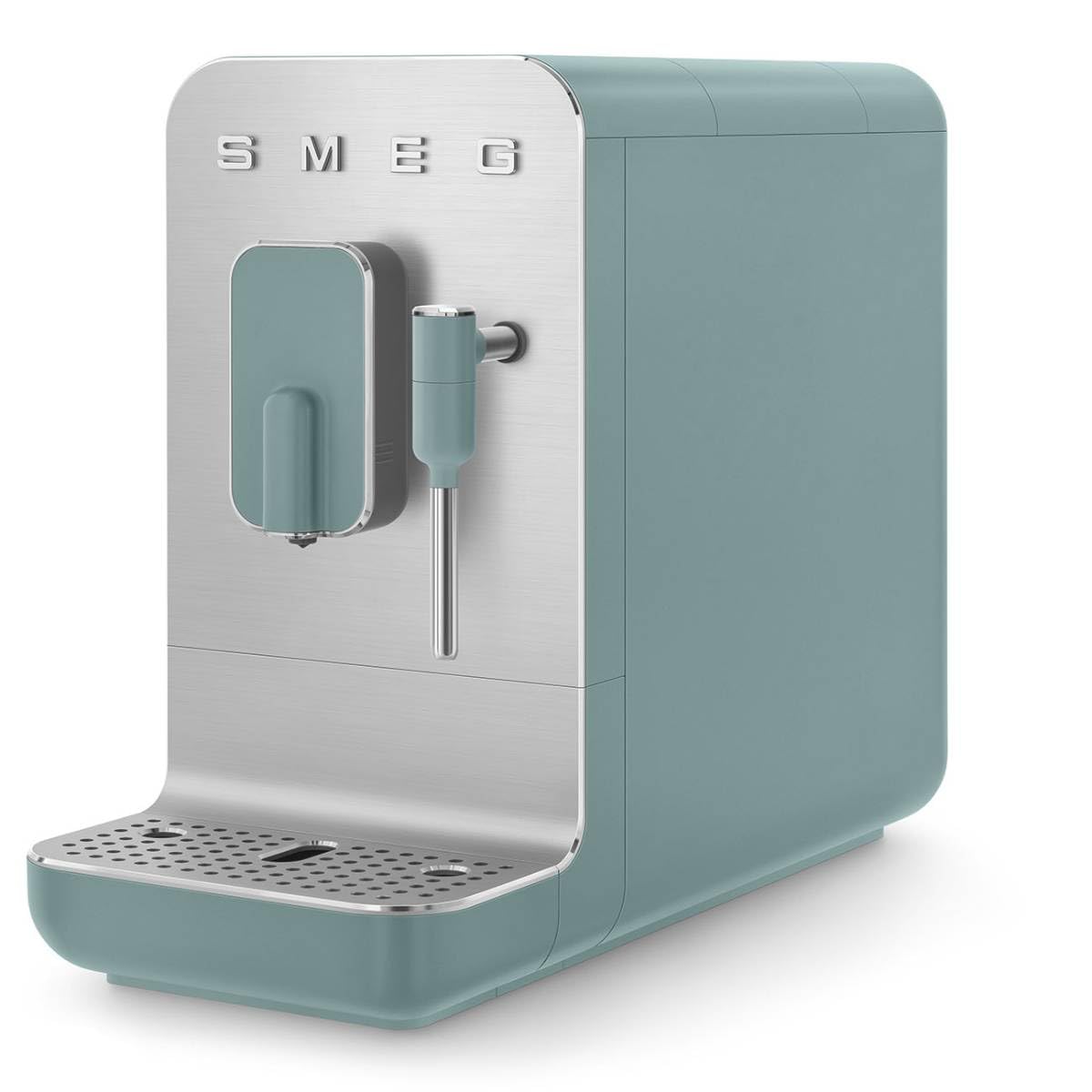 Smeg BCC12BLMEU Espressomaschine mit Kaffeemühle, Thermoblock-System, Milchaufschäumer, 1,4L Tank