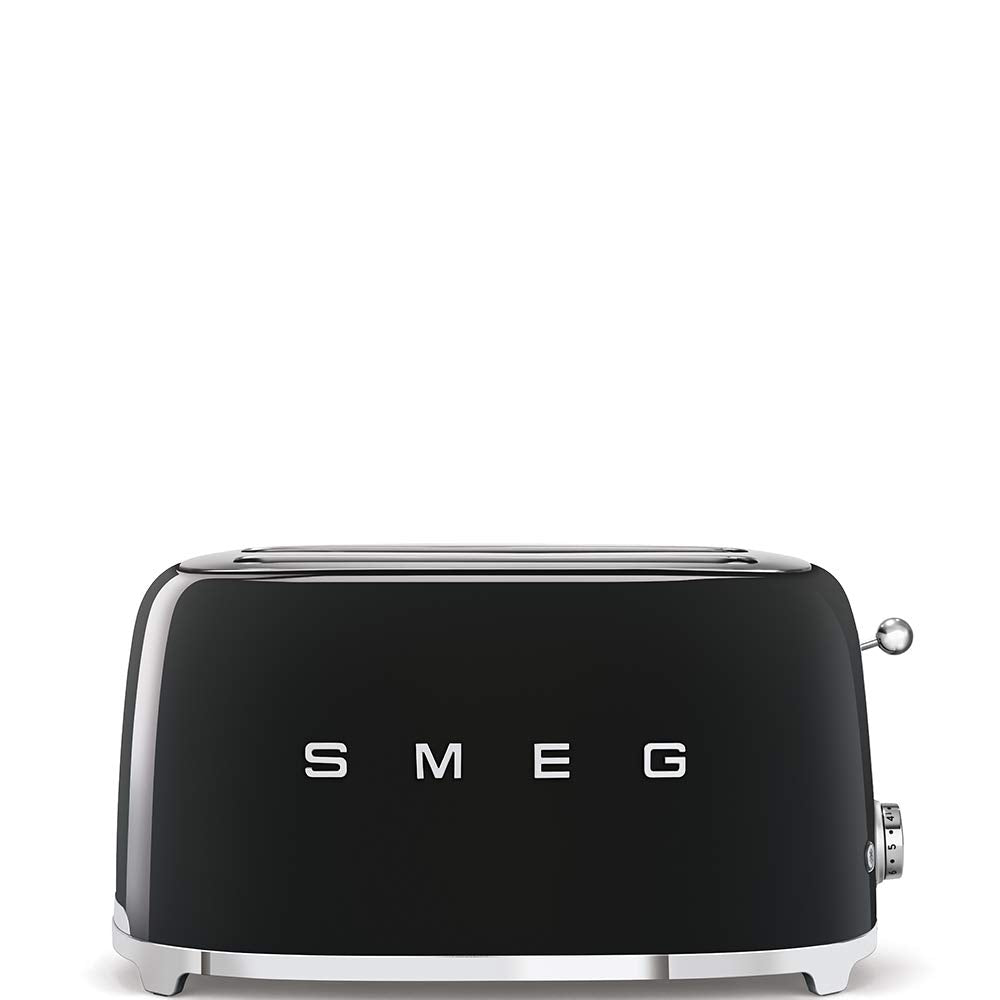 Smeg TSF02SSEU Toaster 4 Scheiben, 2 Schlitze 36mm, 6 Bräunungsstufen, 1500W, Chrom