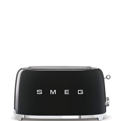 Smeg TSF02SSEU Toaster 4 Scheiben, 2 Schlitze 36mm, 6 Bräunungsstufen, 1500W, Chrom