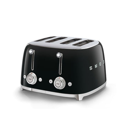 Smeg TSF03CREU Toaster 4 Scheiben, 6 Bräunungsstufen, Auftau- & Bagel-Funktion, 2000W, Creme