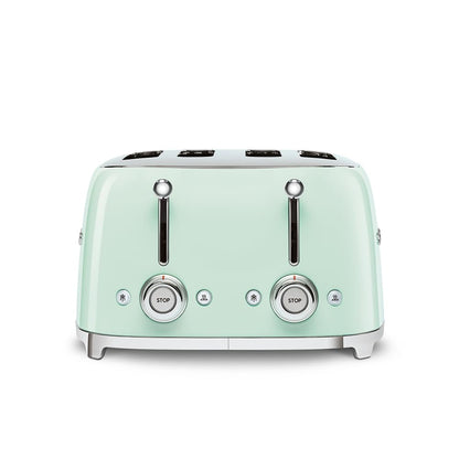 Smeg TSF03CREU Toaster 4 Scheiben, 6 Bräunungsstufen, Auftau- & Bagel-Funktion, 2000W, Creme