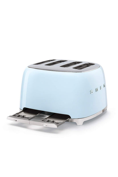 Smeg TSF03CREU Toaster 4 Scheiben, 6 Bräunungsstufen, Auftau- & Bagel-Funktion, 2000W, Creme
