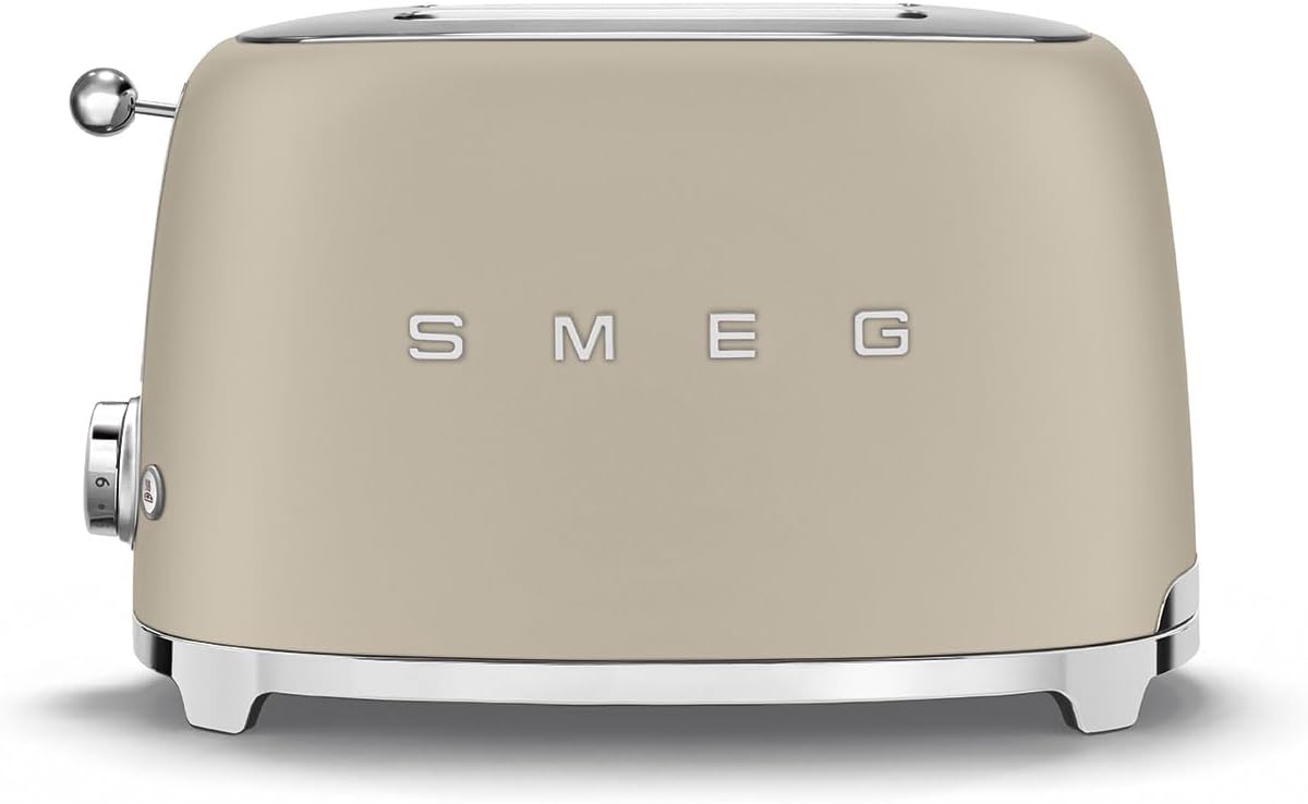 Smeg TSF01MLMEU Toaster 2 Scheiben, 6 Bräunungsstufen, Auftau-/Bagel-Funktion, 950W