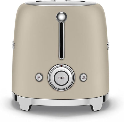 Smeg TSF01MLMEU Toaster 2 Scheiben, 6 Bräunungsstufen, Auftau-/Bagel-Funktion, 950W