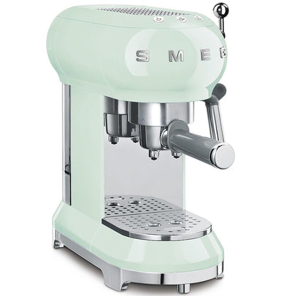 Smeg Espressomaschine ECF01CREU Creme – Manuelle Siebträgermaschine mit Cappuccino-System & Thermoblock