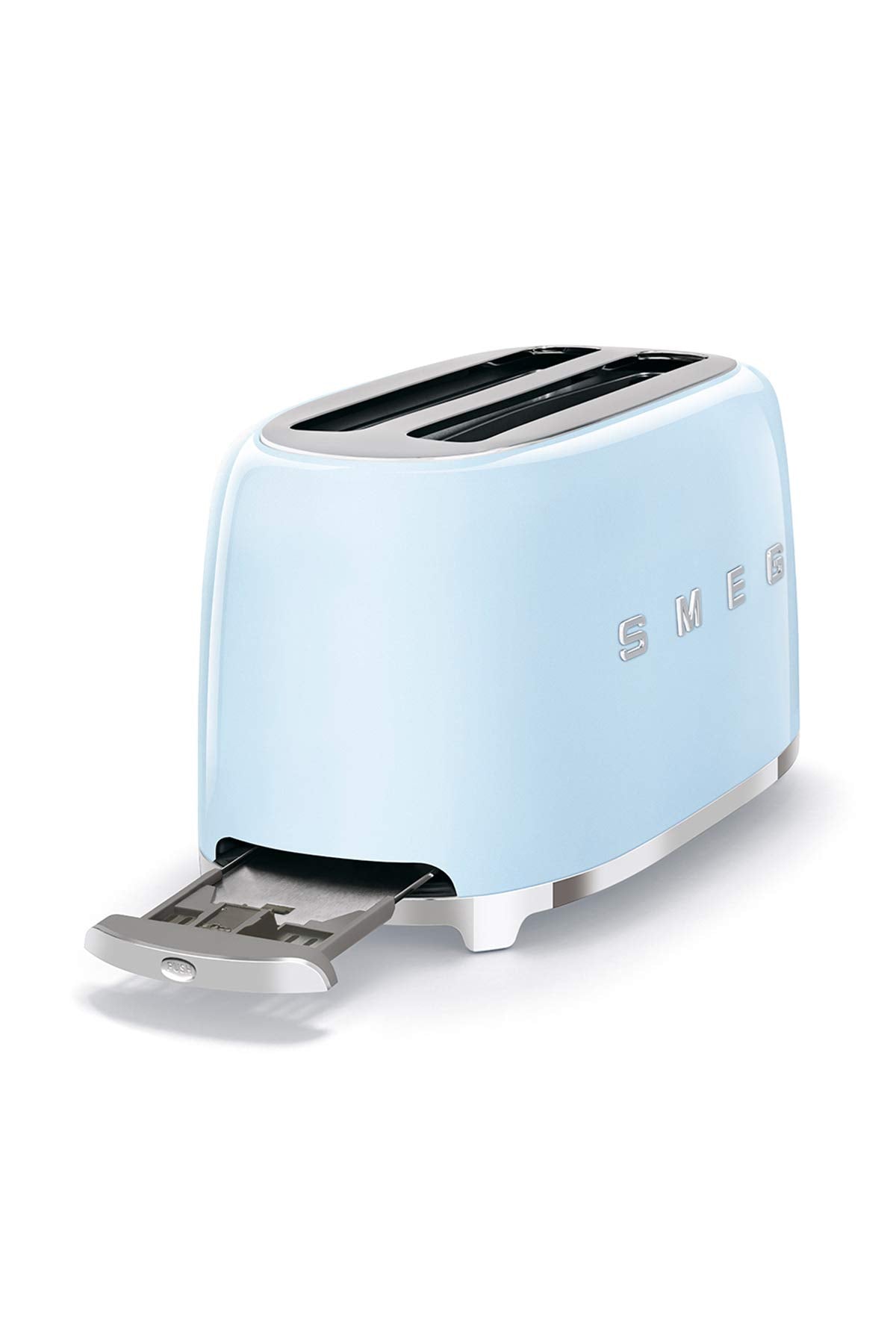 Smeg TSF02SSEU Toaster 4 Scheiben, 2 Schlitze 36mm, 6 Bräunungsstufen, 1500W, Chrom