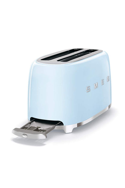 Smeg TSF02SSEU Toaster 4 Scheiben, 2 Schlitze 36mm, 6 Bräunungsstufen, 1500W, Chrom