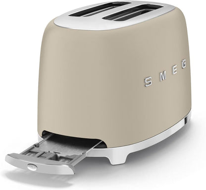 Smeg TSF01MLMEU Toaster 2 Scheiben, 6 Bräunungsstufen, Auftau-/Bagel-Funktion, 950W