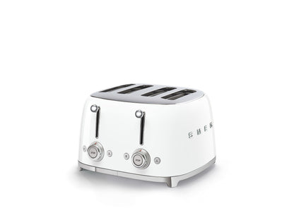 Smeg TSF03CREU Toaster 4 Scheiben, 6 Bräunungsstufen, Auftau- & Bagel-Funktion, 2000W, Creme