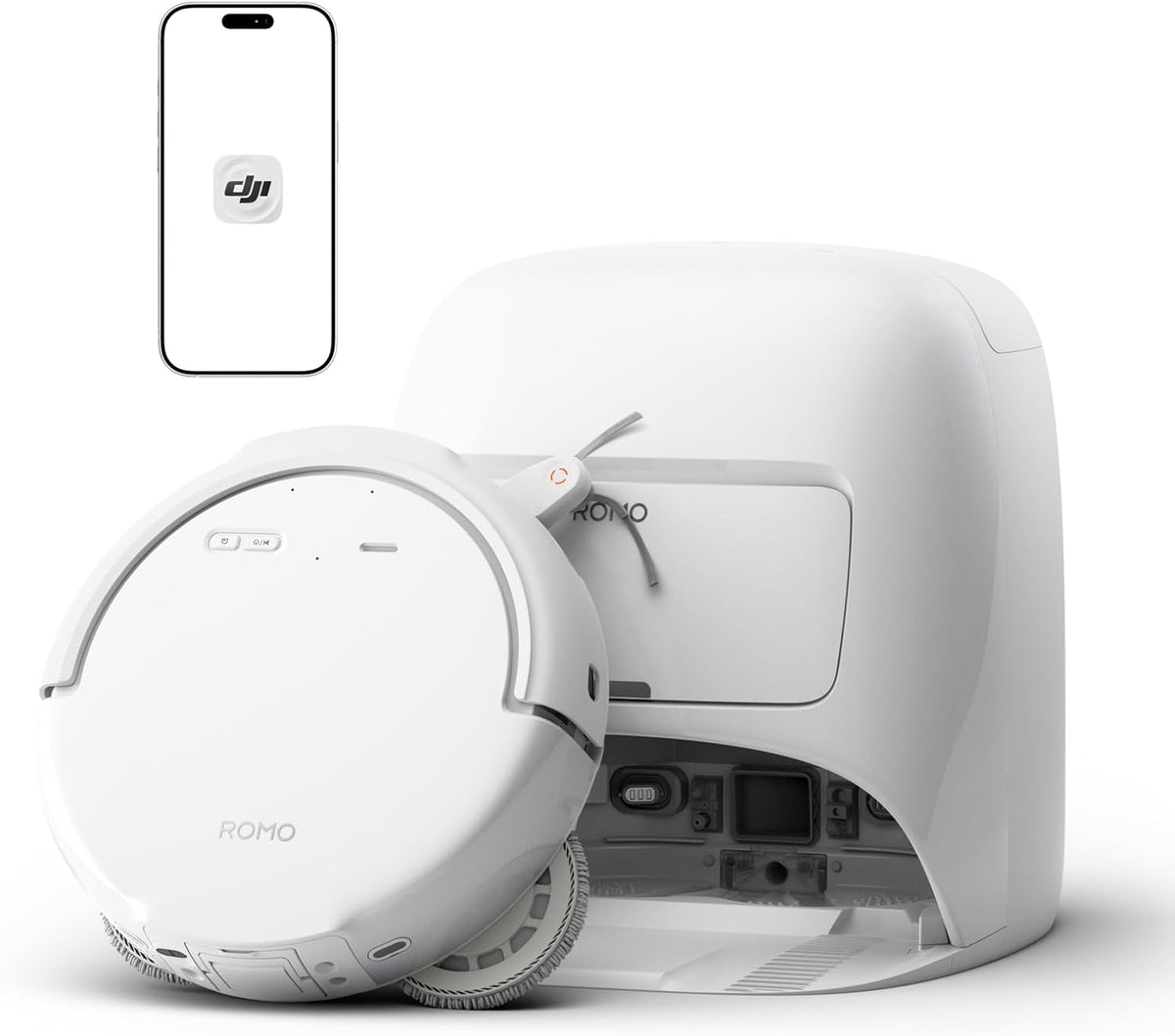 DJI ROMO S Saugroboter mit Wischfunktion, 25.000 Pa Saugkraft