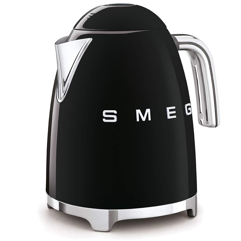 Smeg Wasserkocher 1,7L mit variabler Temperaturwahl 50-100°C, Edelstahl, Soft-Opening, Anti-Kalk-Filter