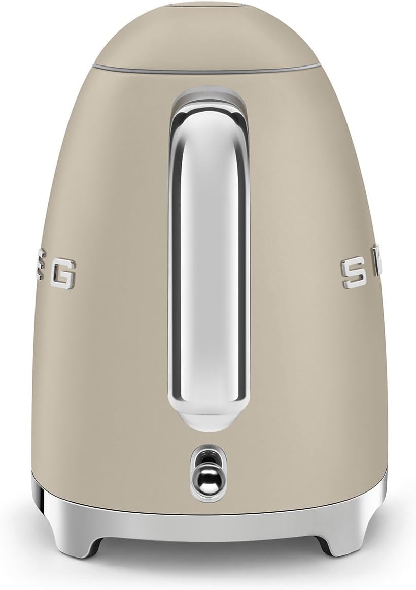 Smeg Wasserkocher 1,7L mit variabler Temperaturwahl 50-100°C, Edelstahl, Soft-Opening, Anti-Kalk-Filter