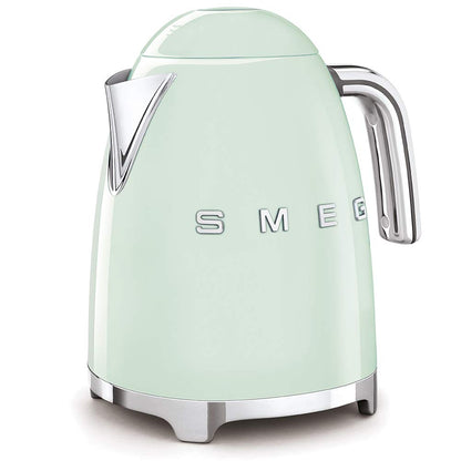 Smeg Wasserkocher 1,7L mit variabler Temperaturwahl 50-100°C, Edelstahl, Soft-Opening, Anti-Kalk-Filter