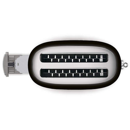 Smeg TSF02SSEU Toaster 4 Scheiben, 2 Schlitze 36mm, 6 Bräunungsstufen, 1500W, Chrom
