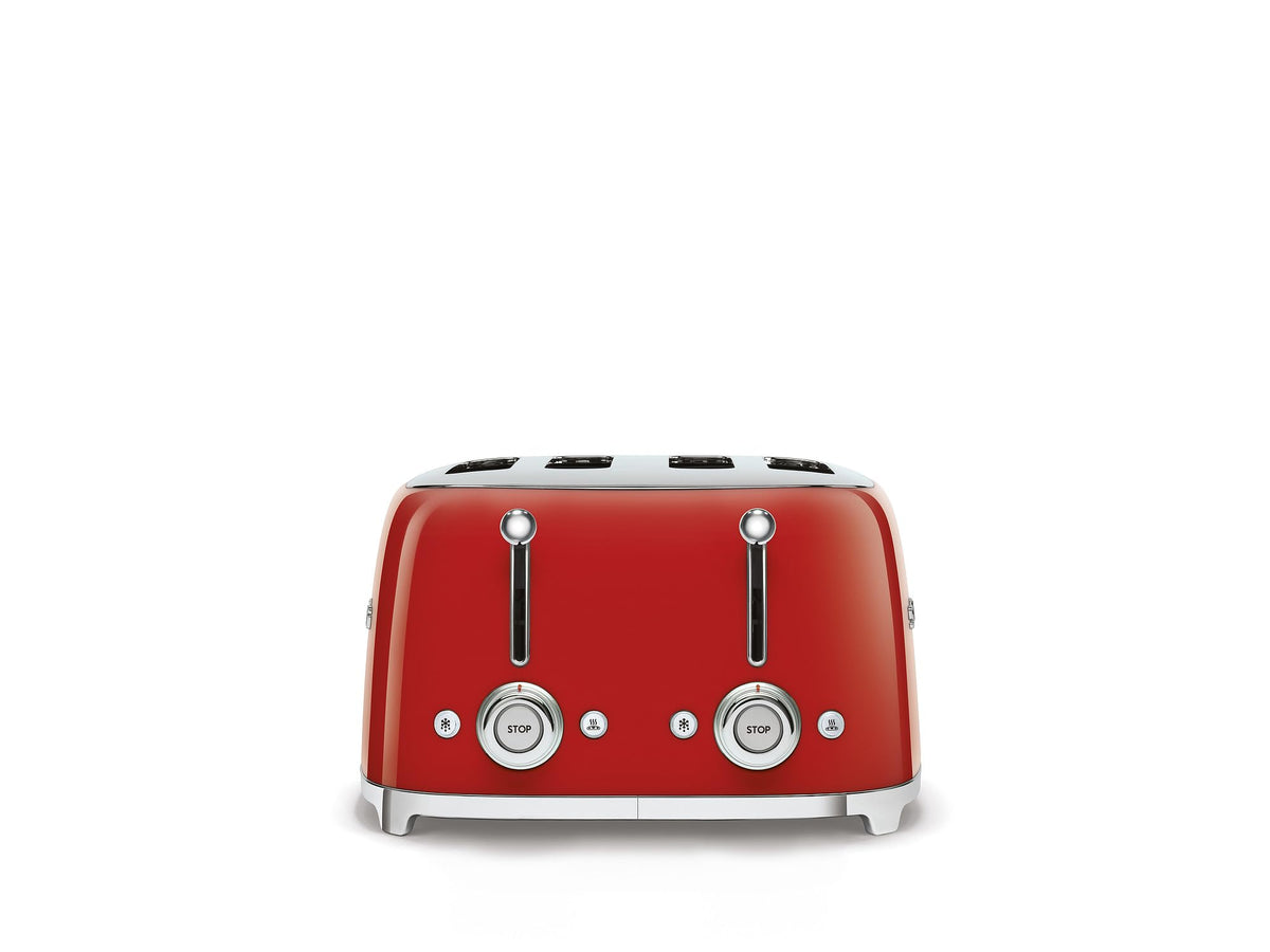 Smeg TSF03CREU Toaster 4 Scheiben, 6 Bräunungsstufen, Auftau- & Bagel-Funktion, 2000W, Creme