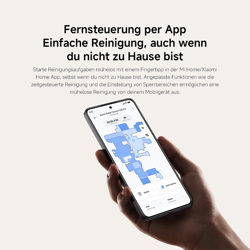 XIAOMI H50 Pro Saugroboter mit Wischfunktion, 15.000 Pa, ausfahrbarer Arm