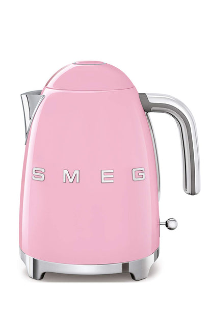 Smeg Wasserkocher 1,7L mit variabler Temperaturwahl 50-100°C, Edelstahl, Soft-Opening, Anti-Kalk-Filter