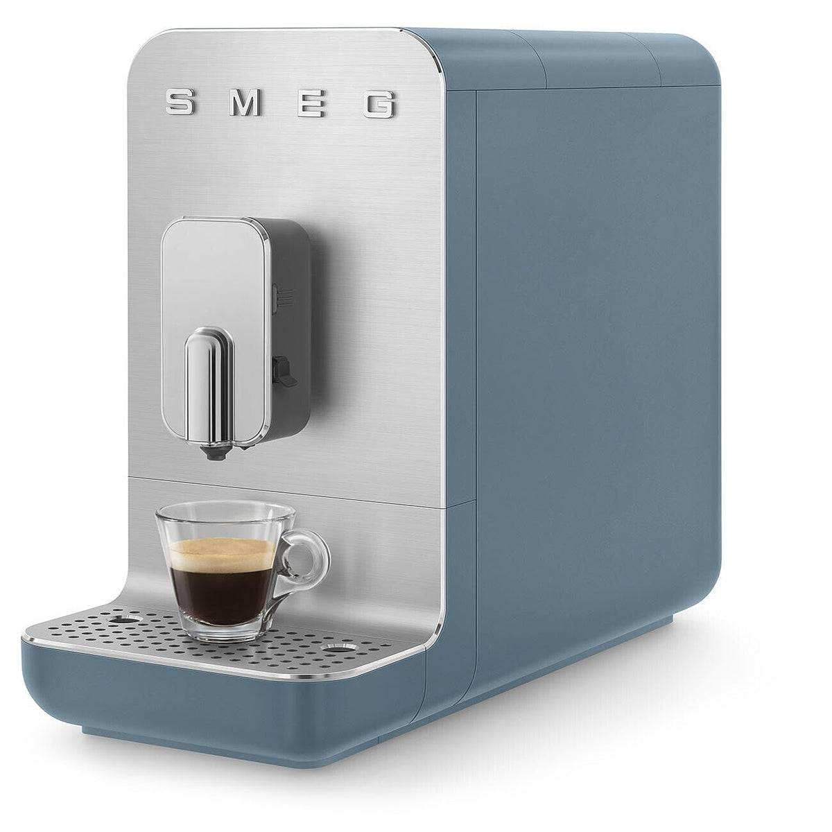 Smeg Kaffeevollautomat BCC13WHMEU Weiß – Espressomaschine mit Milchsystem, Kaffeemühle & Thermoblock